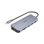 UNITEK D1026B - USB 3.2 Gen 1 (3.1 Gen 1) Type-C - Grau - MicroSD (TransFlash) - SD - HDMI - RJ-45 - USB 3.2 Gen 1 (3.1