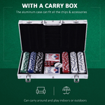 HOMCOM-Valigetta-Poker-Professionale-in-Alluminio-Set-con-300-Fiches-e-2-Mazzi-per-Texas-hold-em-e-Blackjack