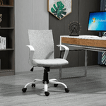 Vinsetto-Sedia-da-Ufficio-Ergonomica-a-Dondolo-Sedia-da-Studio-Girevole-Sedia-Scrivania-con-Altezza-Regolabile-in-Tessuto-Grigio-61x61x89-99cm