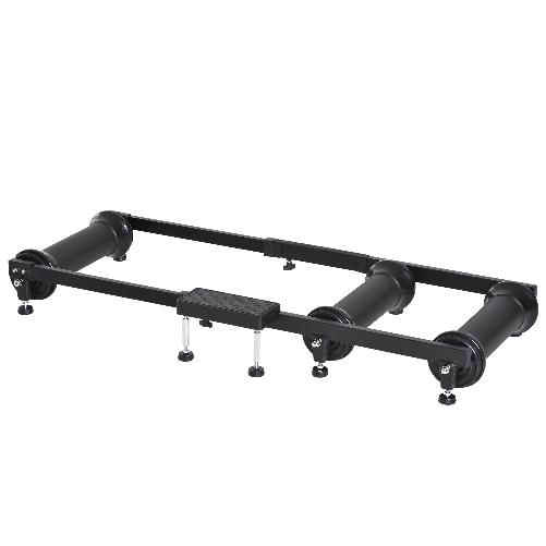 HOMCOM-Rullo-per-Bicicletta-Portatile-Allenamento-Fitness-da-Casa-Supporto-Bici-da-Terra-con-Lunghezza-Regolabile-49-×-16-×-82-137cm