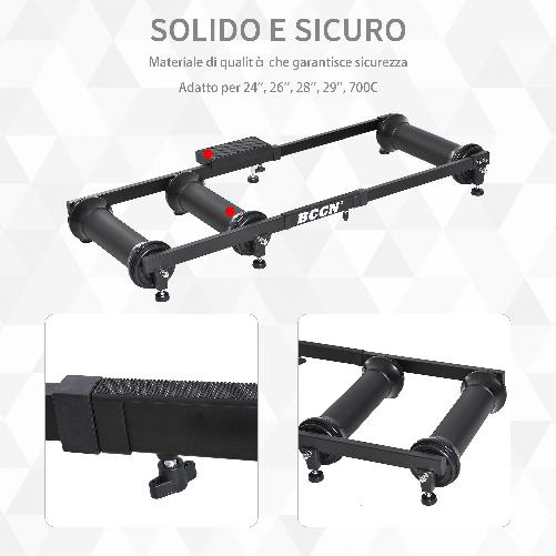 HOMCOM-Rullo-per-Bicicletta-Portatile-Allenamento-Fitness-da-Casa-Supporto-Bici-da-Terra-con-Lunghezza-Regolabile-49-×-16-×-82-137cm