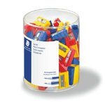 Staedtler Pacchetto Staedtleler di 100 no plastica - 1 foro - angolo affilato 23 - colori assortiti