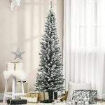 HOMCOM-Albero-di-Natale-Artificiale-Innevato-180cm-con-Rami-390-Base-Rimovibile-Decorazioni-Natalizie