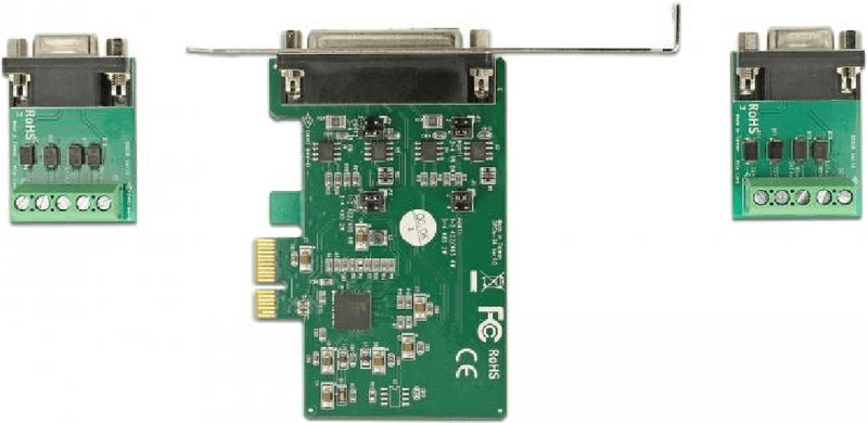 Delock-PCI-Express-Card->-2-x-Serial-RS-422-485---Serieller-Adapter---PCIe-2.0---RS-422-485