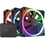 NZXT F120 RGB Triple Pack Case per computer Ventilatore 12 cm Nero 3 pz (NZXT x3 F120 RGB 120mm Fan & RGB Lighting Contr