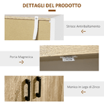 HOMCOM-Mobiletto-Multiuso-2-Ante-con-Mensola-Regolabile-in-MDF-62x40x77cm-Bianco-e-Legno