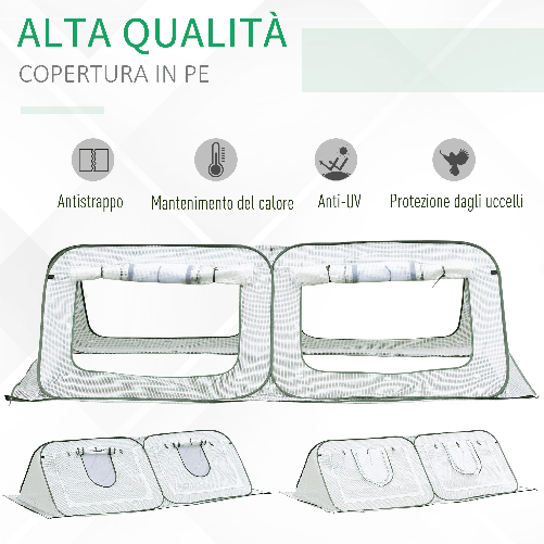 Outsunny-Serra-da-Giardino-Serre-Agricole-Prezzi-Pieghevole-4-Porte-a-Cerniera-e-Sacca-di-Trasporto