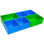 ProClick CD3 CT M 74 Set di cassette degli attrezzi Plastica Blu, Verde