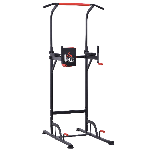 HOMCOM-Barra-per-Trazioni-Power-Tower-Stazione-Fitness-Multifunzione-181-229cm