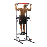 HOMCOM-Barra-per-Trazioni-Power-Tower-Stazione-Fitness-Multifunzione-181-229cm