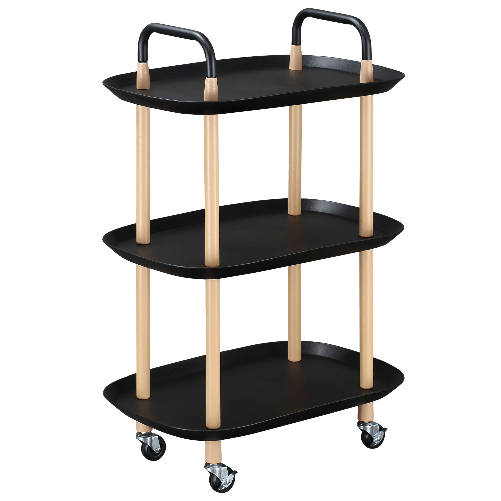 HOMCOM-Carrello-da-Cucina-in-Metallo-e-Plastica-Portavivande-con-3-Ripiani-e-4-Ruote-Carrello-Multiuso-per-Bagno-Salotto-Ufficio-Nero