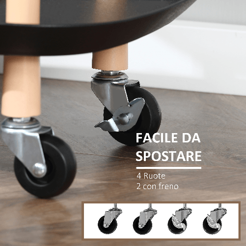 HOMCOM-Carrello-da-Cucina-in-Metallo-e-Plastica-Portavivande-con-3-Ripiani-e-4-Ruote-Carrello-Multiuso-per-Bagno-Salotto-Ufficio-Nero