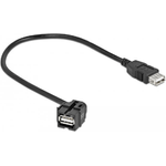 Delock - USB-Kabel - USB (W) gewinkelt bis USB Typ A (W) - USB2.0 - 30cm - Schwarz (86870)