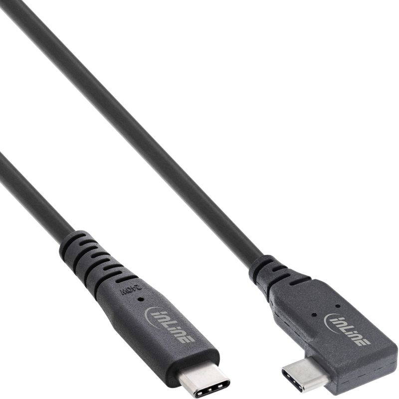 Cavo-USB4---USB-C-angolato-su-un-lato---PD-240W-8K60Hz---TPE-nero---15m