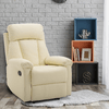 HOMCOM-Poltrona-Relax-Reclinabile-Imbottita-Ergonomica-con-Poggiapiedi-Similpelle-80-x-97-x-107cm-Crema