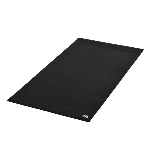 HOMCOM-Tappeto-Palestra-Ammortizzante-per-Tapis-Roulant-e-Cyclette-Tappetino-Fitness-in-PVC-Antiscivolo-180x90cm-Nero