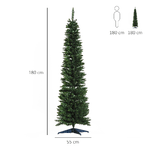 HOMCOM-Albero-di-Natale-Artificiale-180cm-con-390-Rami-Folti-Verde