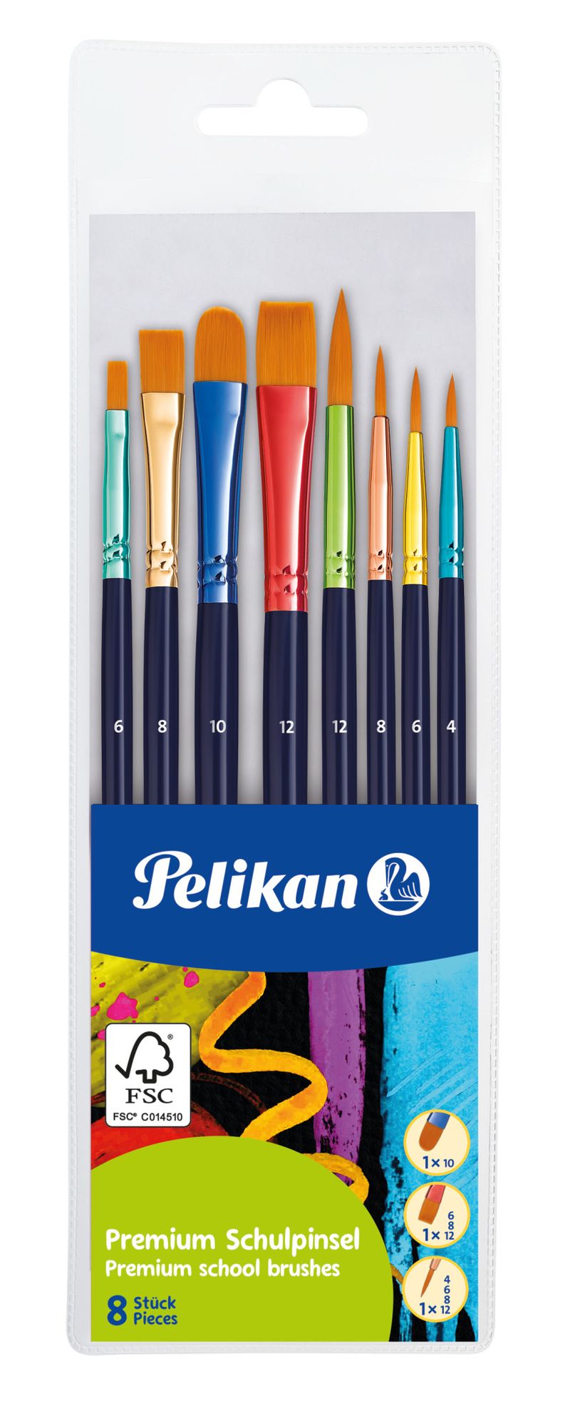 Set-pennelli-Pelikan-8-pezzi