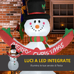 HOMCOM-Pupazzo-di-Neve-Gonfiabile-Gigante-da-Esterno-Impermeabile-con-Luci-a-LED