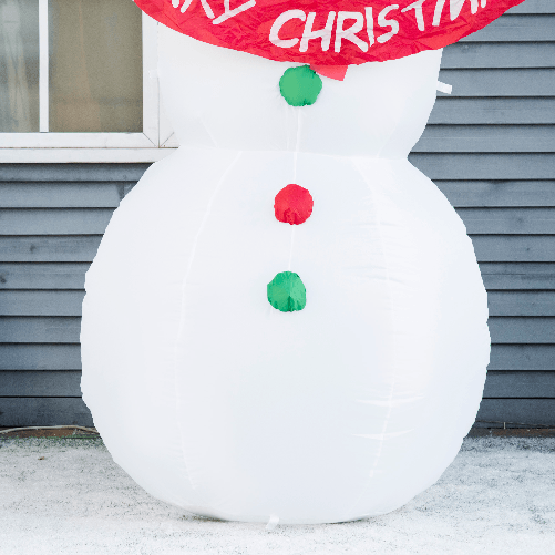 HOMCOM-Pupazzo-di-Neve-Gonfiabile-Gigante-da-Esterno-Impermeabile-con-Luci-a-LED