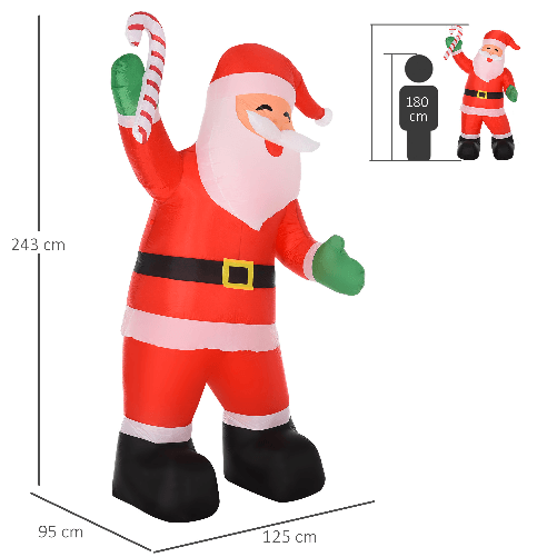 HOMCOM-Babbo-Natale-Gonfiabile-da-Esterno-243cm-Addobbi-Gionfiabili-di-Natale-Decorazione-Natalizia-con-Bastoncino-di-Zucchero-2-Luci-a-LED-Impermeabile-IP44