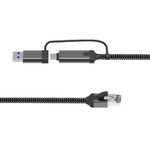 Micro Connect Microconnect MC-RJ45USBC-03 adattatore per inversione del genere dei cavi USB-A / USB-C RJ45 Nero