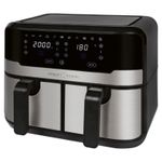 ProfiCook PC-FR 1242 H Doppia 9 L Indipendente 2400 W Friggitrice ad aria calda Nero, Acciaio inox