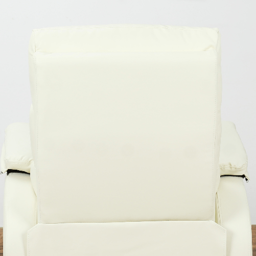 HOMCOM-Poltrona-Relax-per-Interni-Reclinabile-Manualmente-con-Cuscino-Imbottito-in-Similpelle-e-Acciaio-75x82x99-cm-Crema