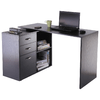 HOMCOM-Scrivania-Angololare-con-Cassettiper-PC-Scrivania-ad-Angolo-Forma-a-L-per-Ufficio-e-Casa-Ripiano-Estraibile-Nero