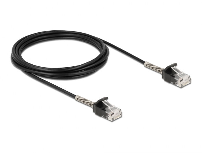 Delock---Cavo-di-rete---Da-RJ-45--M--a-RJ-45--M----30-m---UTP---CAT-6a---sagomato-senza-gancio---nero--87020-