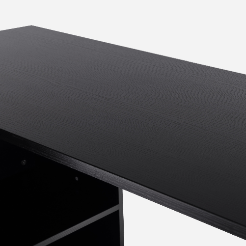 HOMCOM-Scrivania-Angololare-con-Cassettiper-PC-Scrivania-ad-Angolo-Forma-a-L-per-Ufficio-e-Casa-Ripiano-Estraibile-Nero