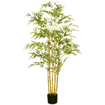 HOMCOM-Bambu-in-Vaso-Artificiale-Alto-150cm-per-Interno-ed-Esterno-Verde