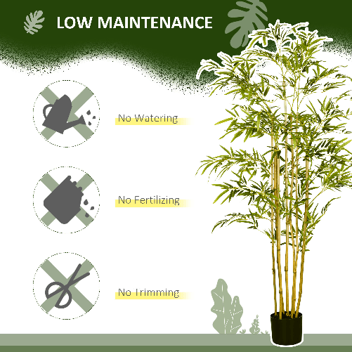HOMCOM-Bambu-in-Vaso-Artificiale-Alto-150cm-per-Interno-ed-Esterno-Verde