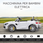 HOMCOM-Macchinina-per-Bambini-Elettrica-12V-con-Licenza-Mercedes-AMG-GTR-Velocita-3-5km-h-Telecomando-Luci-e-Suoni-Bianca