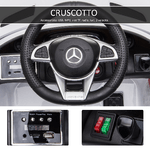 HOMCOM-Macchinina-per-Bambini-Elettrica-12V-con-Licenza-Mercedes-AMG-GTR-Velocita-3-5km-h-Telecomando-Luci-e-Suoni-Bianca