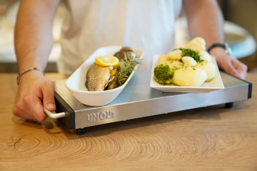 Unold-Elena-scaldavivande-Nero-Acciaio-inox