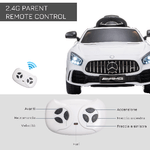 HOMCOM-Macchinina-per-Bambini-Elettrica-12V-con-Licenza-Mercedes-AMG-GTR-Velocita-3-5km-h-Telecomando-Luci-e-Suoni-Bianca