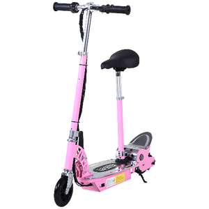 HOMCOM Monopattino Elettrico con Sellino per Bambini, Rosa