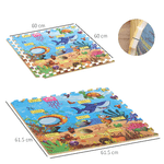 HOMCOM-Tappeto-Puzzle-per-Bambini-24-Pezzi-in-Schiuma-EVA-Impermeabile-con-Fondo-Antiscivolo-Copertura-9㎡-Multicolore