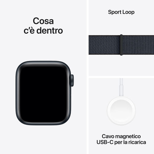 Apple-Watch-SE-GPS-40mm-Cassa-Alluminio-Mezzanotte-con-Inchiostro-Sport-Loop