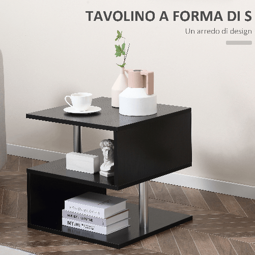 HOMCOM-Moderno-Tavolino-da-Caffe-Basso-Da-Salotto-per-Soggiorno-e-Sala-da-Pranzo-in-Legno-50x50x50-cm-Nero