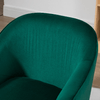 HOMCOM-Poltrona-da-Camera-da-Letto-in-Tessuto-Effetto-Velluto-con-Gambe-in-Acciaio-62x69x75-cm-Verde