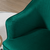 HOMCOM-Poltrona-da-Camera-da-Letto-in-Tessuto-Effetto-Velluto-con-Gambe-in-Acciaio-62x69x75-cm-Verde