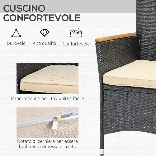 Outsunny-Set-Tavolo-e-Sedie-da-Giardino-7-Pezzi-in-PE-Rattan-e-Legno-con-Cuscini-Morbidi-Nero