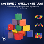 HOMCOM-Set-12-Cubi-Morbidi-Gioco-per-Bambini-Educativo-da-2-Anni-in-Su-20x20x20cm-Multicolore