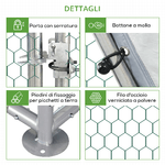 PawhutRecinto-Gabbia-per-Galline-in-Metallo-Galvanizzato-Impermeabile-Pollaio-con-Porta-e-Copertura-Oxford-280x570x195cm