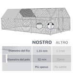 PawhutRecinto-Gabbia-per-Galline-in-Metallo-Galvanizzato-Impermeabile-Pollaio-con-Porta-e-Copertura-Oxford-280x570x195cm