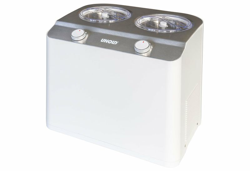 Unold-Doppio-Gelatiera-compressore-24-L-250-W-Acciaio-satinato-Bianco