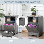 PawHut-Mobile-Multiuso-con-Ciotole-per-Cani-e-Gatti-in-Acciaio-Mobiletto-in-Legno-con-Anta-e-Vano-Aperto---Grigio