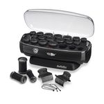 BaByliss Thermo Ceramic Rollers Kit per lo styling dei capelli Nero, Acciaio inox 50 W 2 m